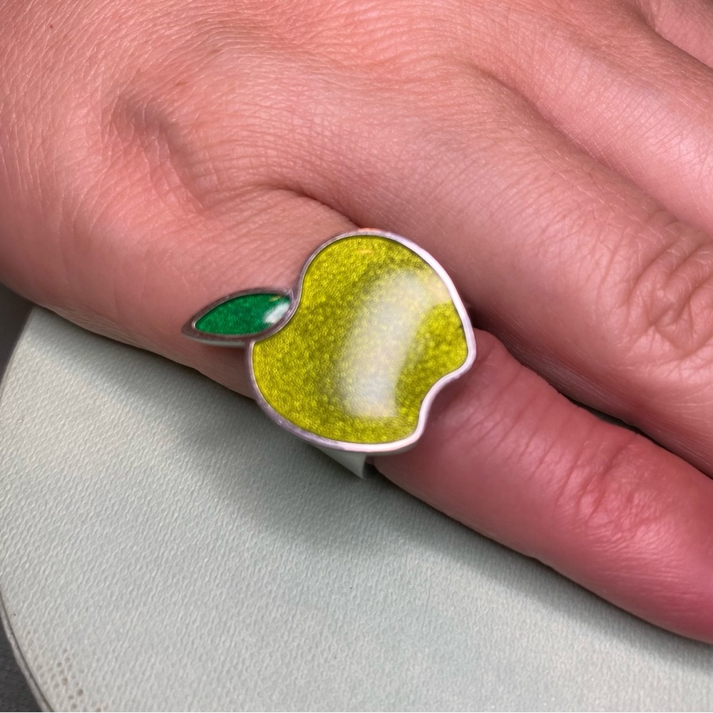 Swatch Fructuós green apple ring size 6.5 - Picture 2 of 2